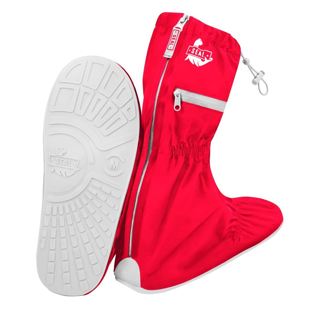 Reusable Waterproof Shoe Cover - Red/White